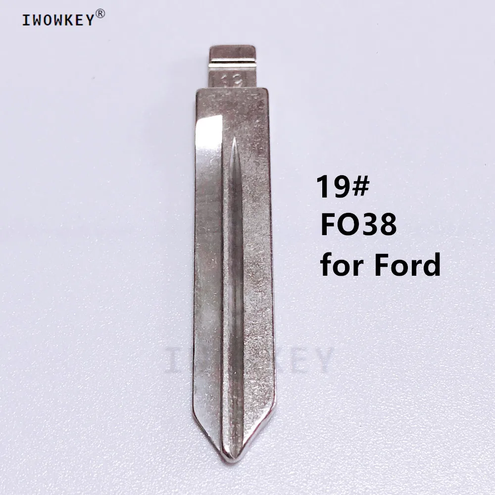 

10pcs 19# Uncut flip Metal Key Blade FO38 for Ford Lincoln Mercury in USA for KD keydiy xhorse VVDI remotes universal No.19