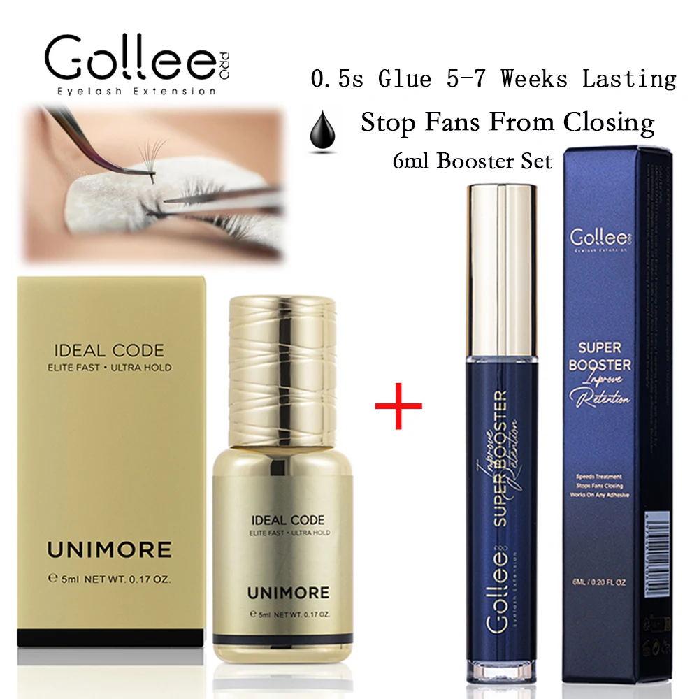 Unimore 0.5s ультра клей для удлинения ресниц 5-7 недель удержания супер бустер 6 мл