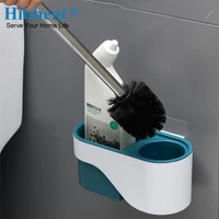 hibbent bathroom toilet brush wall mounted long handle cleaning brush no dead ends household cleaning tools bathroom accessories