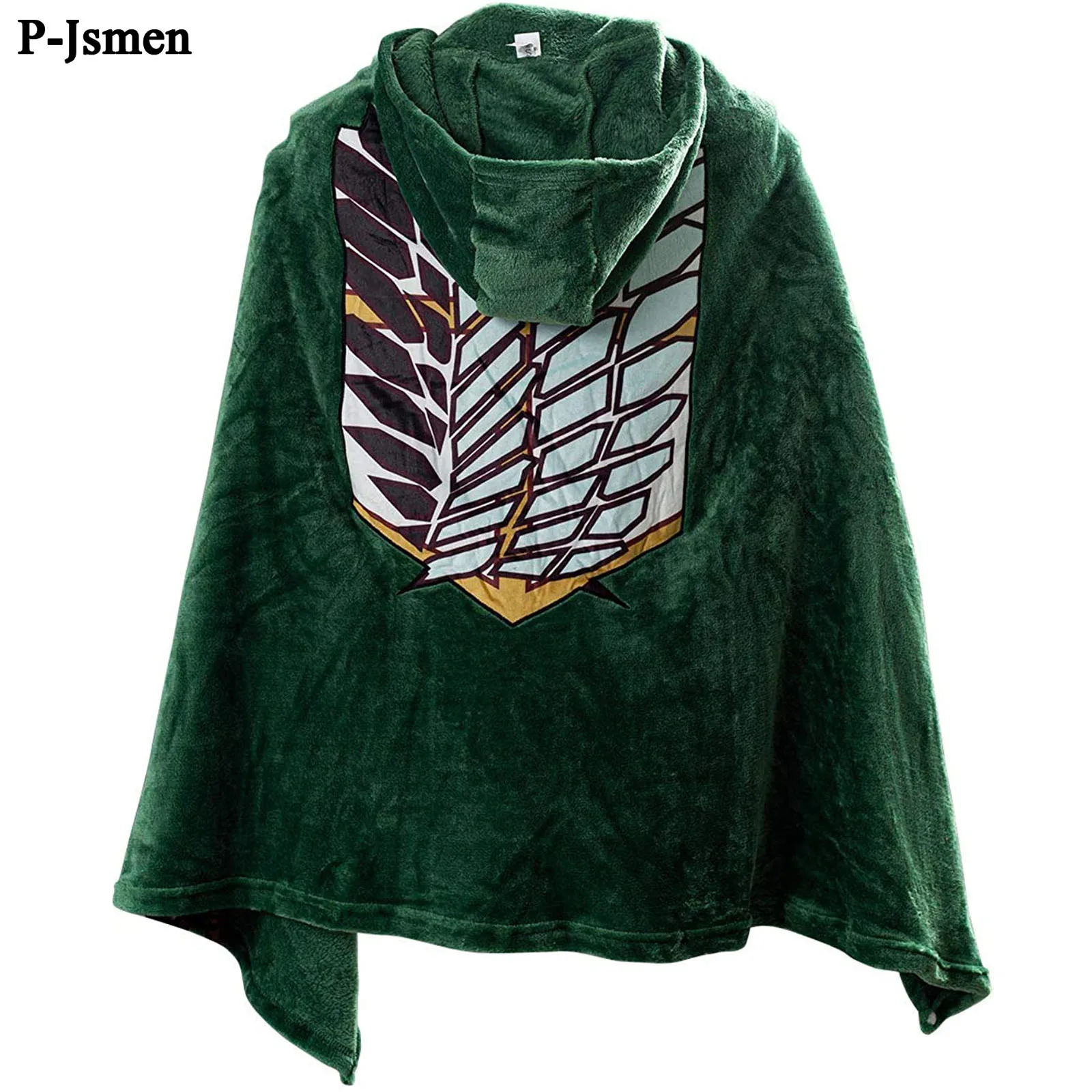 

P-Jsmen Anime Attack on Titan Blanket Cloak Shingeki No Kyojin Scout Legion Cloak Cape Survey Corps Levi Eren Cosplay Costume