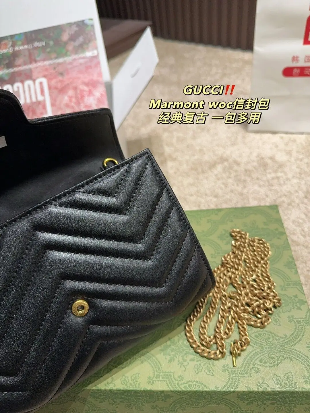 Сумка Из ВолоВьей Кожи В Стиле Gucci 20СМ*14СМ