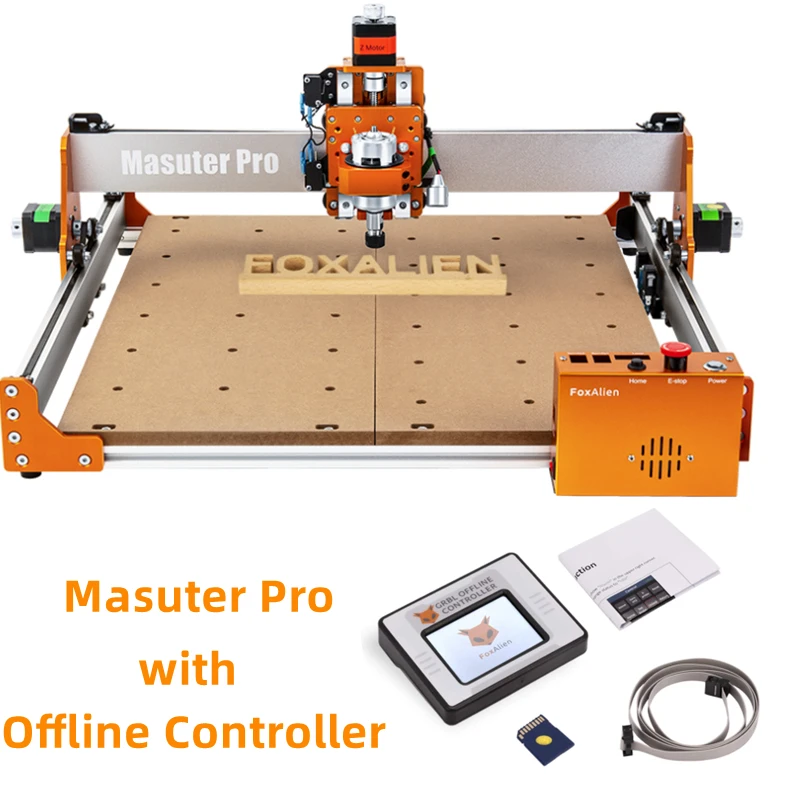 FoxAlien Masuter Pro CNC Router with Offline Controller , All Aluminum Frame Milling Machine for Acrylic, Jewelry Guitar Carving