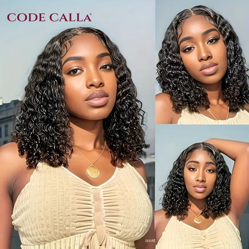 Парик женский из натуральных волос короткий кудрявый 4 Х6 дюймов