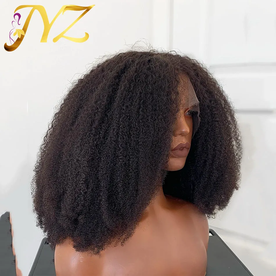 

Afro Kinky Curly 13X4 Lace Front Human Hair Wigs For Black Women Remy Brazilian HD 4x4 Lace Closure Wig 150%-180% Bleached Konts