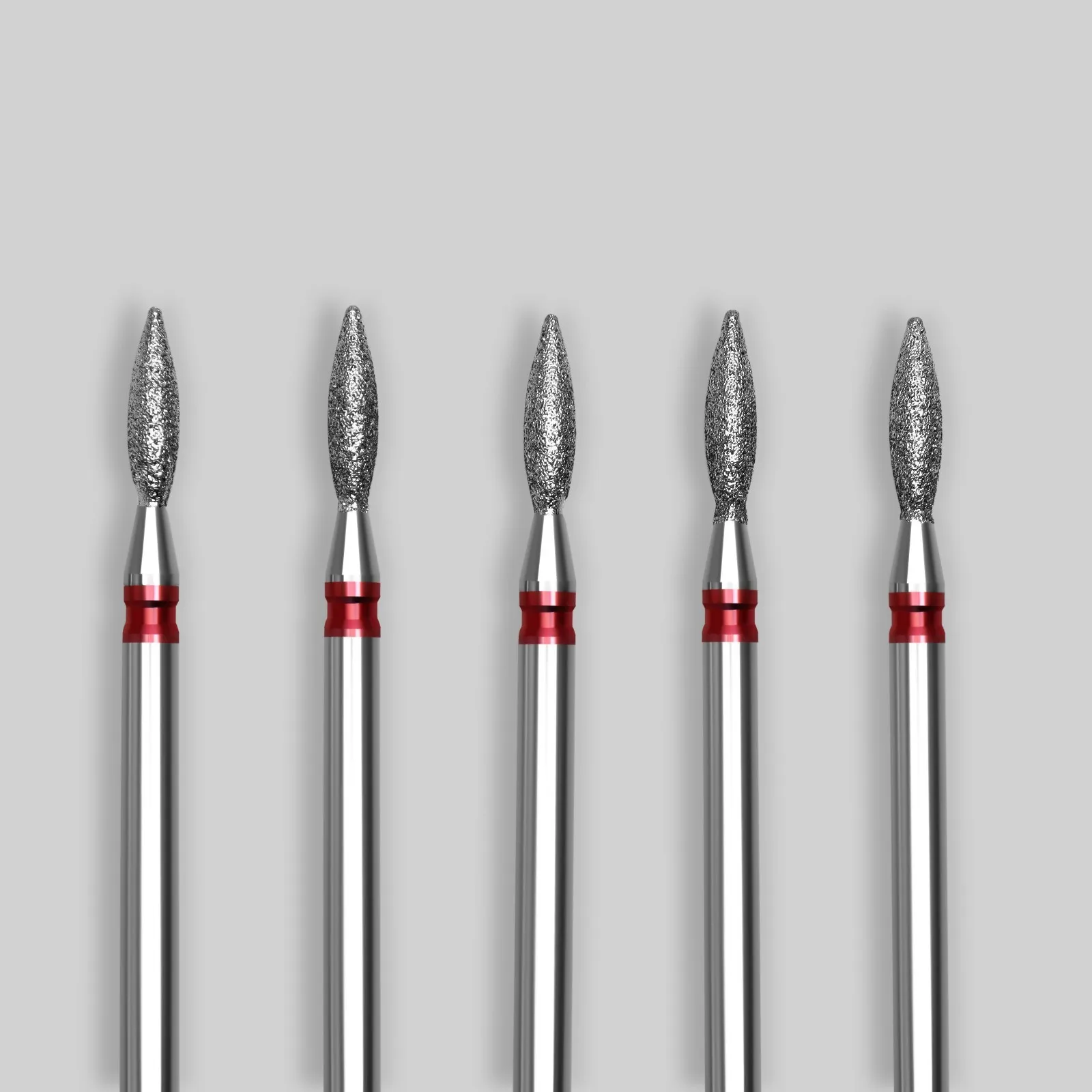 Фрезы алмазные для маникюра Пламя мелкая зернистость d 2 5 × 8 мм шт