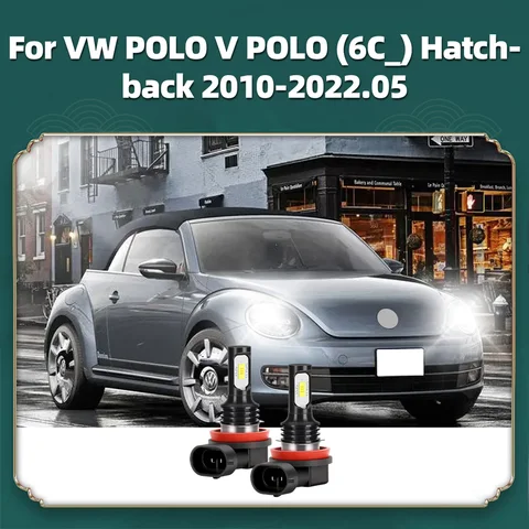 2x автомобильные светодиодные противотуманные фары 12 В, лампы 15000LM для VW POLO V POLO (6C_) хэтчбек 2010 2011 2012 2013 2014 2015-2022.05, автоаксессуары