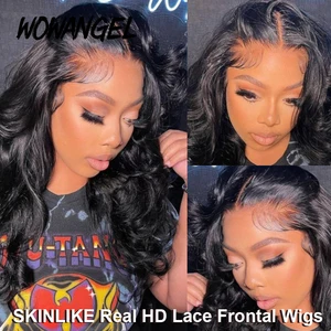 Imported 250% 36inch 13x6 HD Lace Front Wigs Body Wave Melt Skins Invisible HD Lace Full Frontal Human Hair W