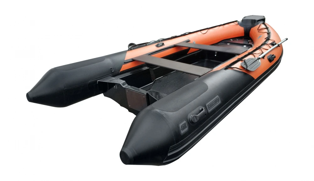 Лодка РИБ (RIB) Навигатор 460PRO ZAC оранжевый-черный (корпус черный) FORZA FM-NRB460PROOB-ZAC