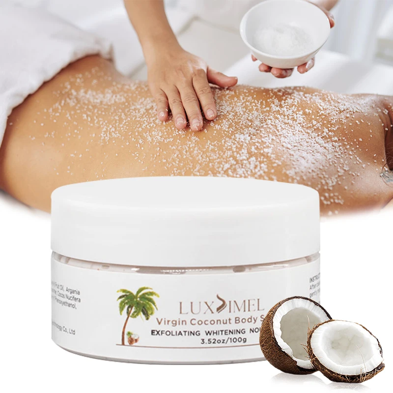 

Luxsimel coconut Body Scrub Soft Sugar Organic Exfoliating Whitening Nourishing White Face cream for skin care body scrub cream
