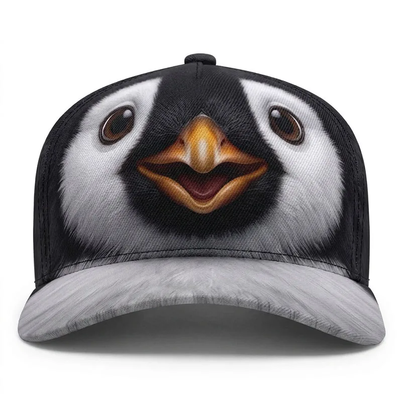 Фото Бейсболки Penguin Custom, кепка Pengy Waddles в стиле хип-хоп, кепка тракера с козырьком, зимняя уличная одежда, регулируемая, подарок, теплый вид. №1