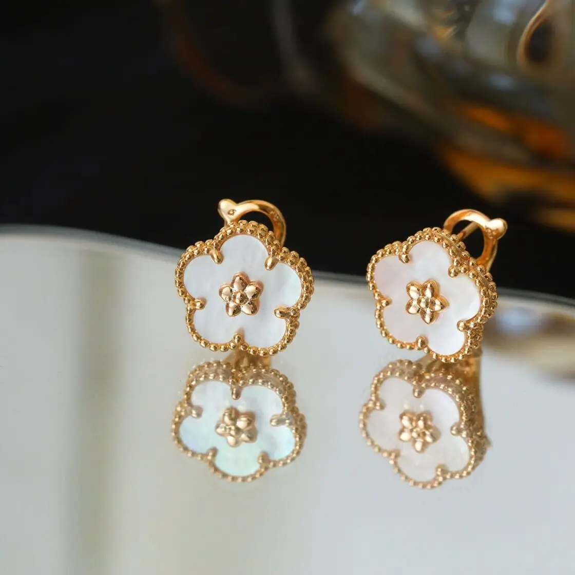 точная копия 1:1 Новые ЖемчуЖные Серьги Van Cleef & Arpels Вечерних Ювелирных Украшений
