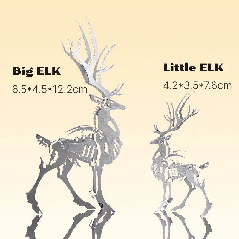 Металлическая 3D модель пазла в виде оленя съемная Головоломка из нержавеющей
