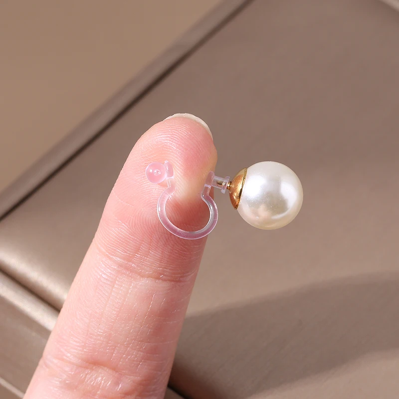 1 пара жемчужных зажимов для ушей женщин |
