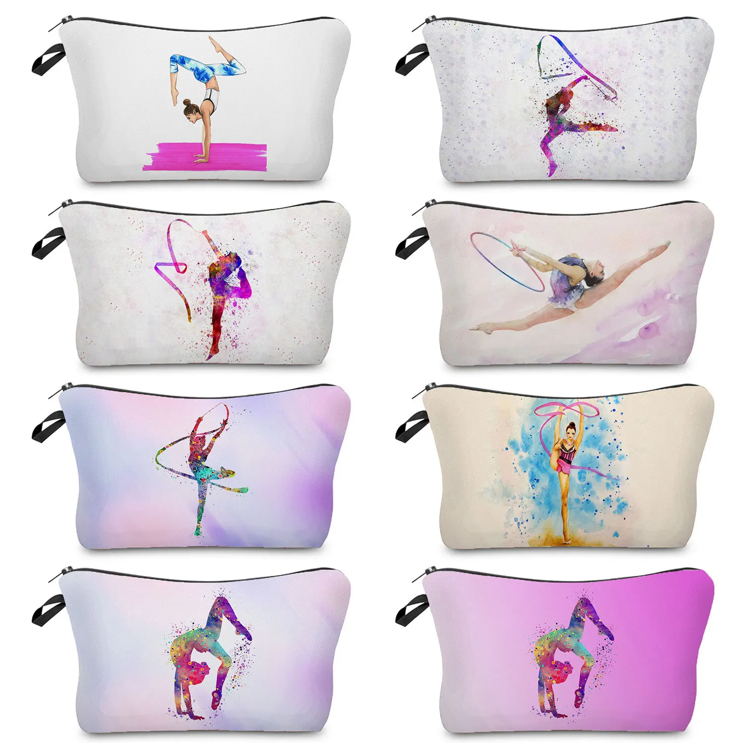 

Makeup Bags Women's Cosmetic Bag Rhythmic Gymnastics Cosmetic Holder Beauty Travel Toiletry Bag Ballet Dancer Girls Lipstick
