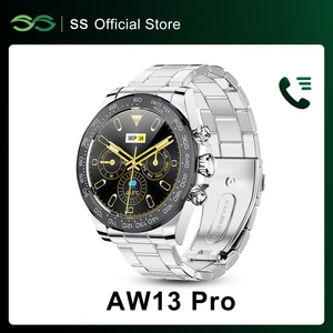 Imported AW13 Pro Smart Watch Men Women Bluetooth Call Smartwatch Fitness Bracelet Stainless Steel Wristwatch