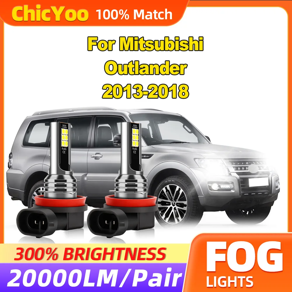 60 Вт светодиодные противотуманные фары 20000LM H8 H9 H11 CSP чипы 12 В 6000 К белые для Mitsubishi