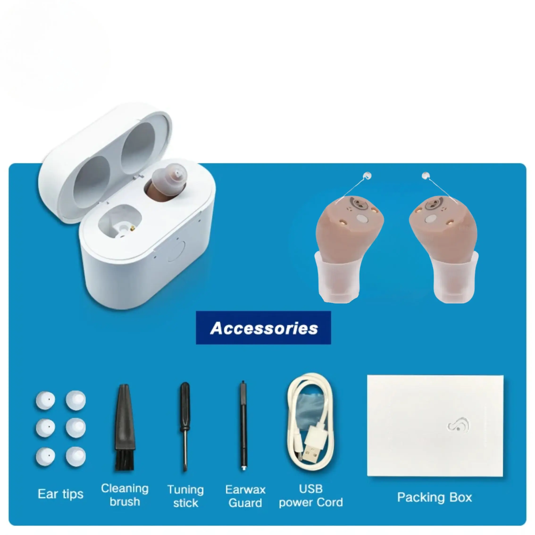 C400 для пожилых слуховой перезаряжаемое скрытое глухое слуховое устройство мини