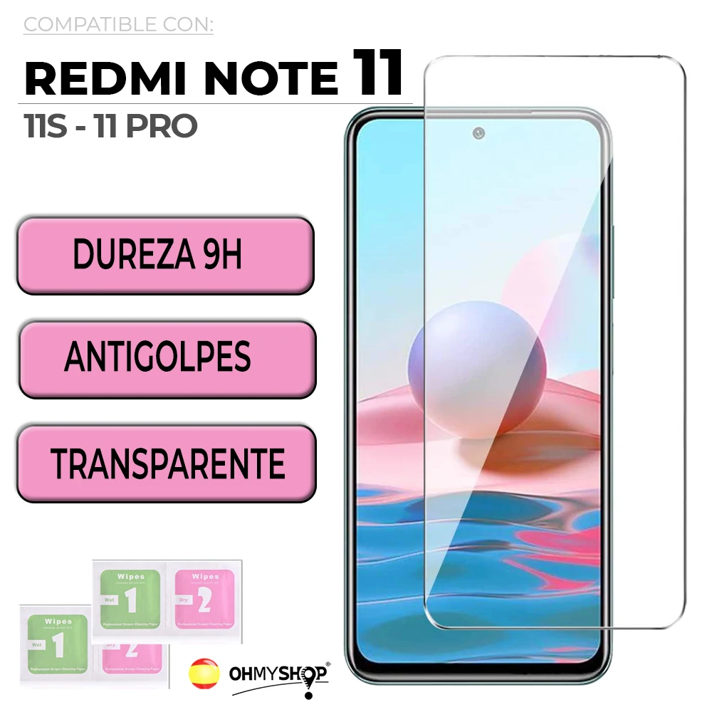 Защита экрана для Xiaomi Redmi Note 11 - 11S Pro 5G закаленное стекло твердость 9H прозрачная
