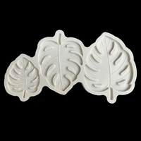 leaves silicone fondant cake mold tropical theme palm leaves molds baking pan cake decorating mould party birthday cake tool