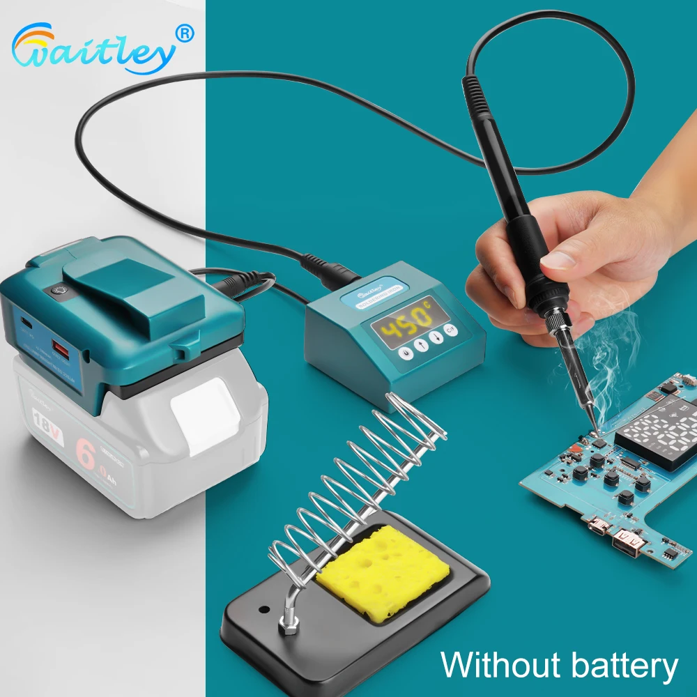 Портативный паяльник Waitley для аккумулятора Makita Bosch Dewalt 18 В 20 электрический