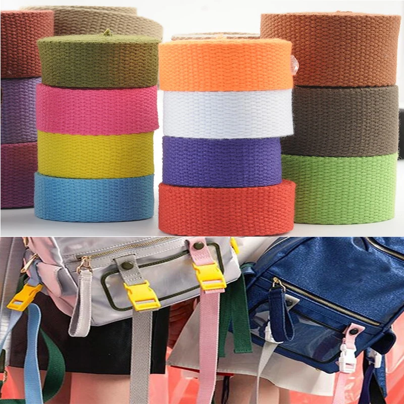 

5 meters 25mm Canvas Ribbon Belt Bag Webbing Nylon Webbing Knapsack Strapping Sewing Bag Belt Accessories