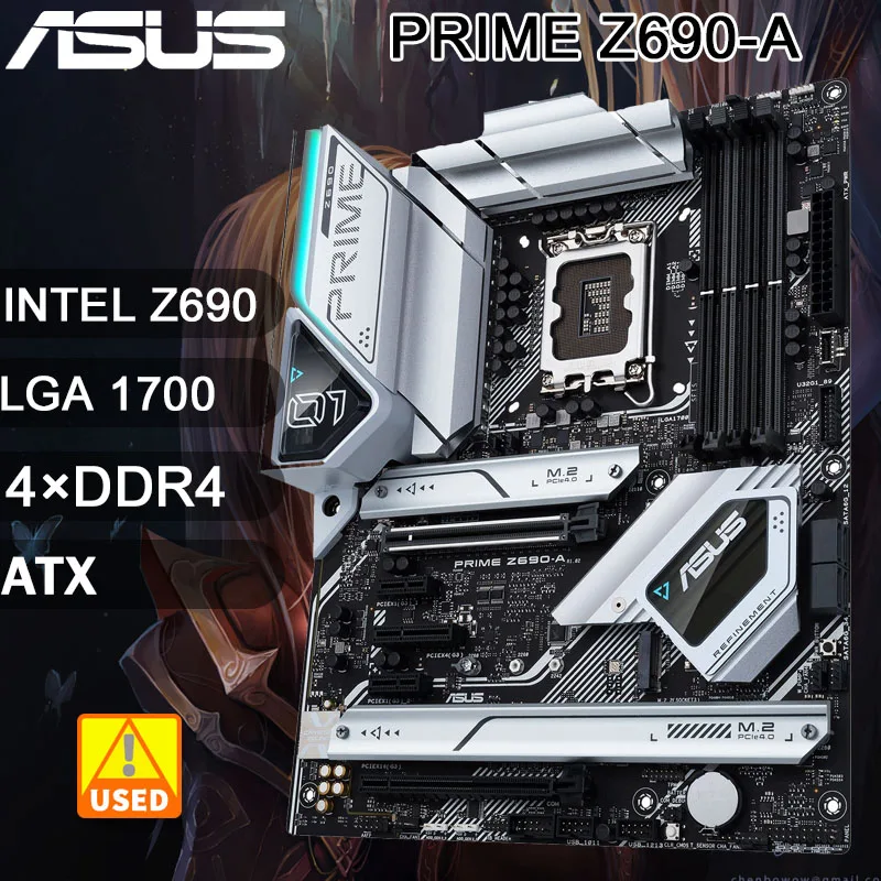 

LGA 1700 Motherboard Asus PRIME Z690-A Support for 12th Gen Core i9-13900 i9-12900KS cpu DDR5 128GB PCI-E 5.0 4×M.2 SATA III