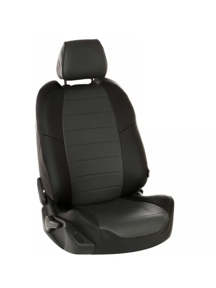 Авточехлы для Volkswagen Jetta 5 Golf 6 2003-2012 Автопилот Темно-Серый Экокожа vo-dzh-dzh5-chets-e