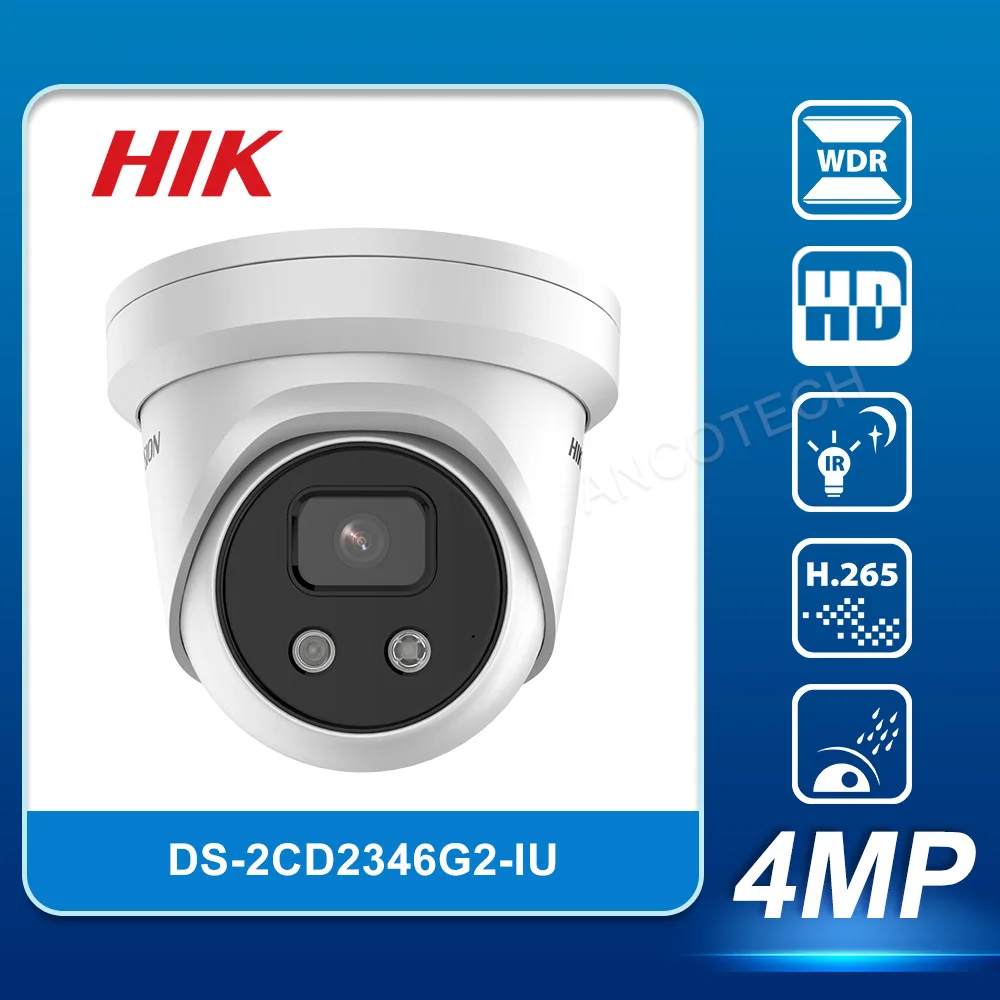 

HIK DS-2CD2346G2-IU 4 МП AcuSense фиксированная револьверная сетевая камера, высококачественное изображение с разрешением 4 МП