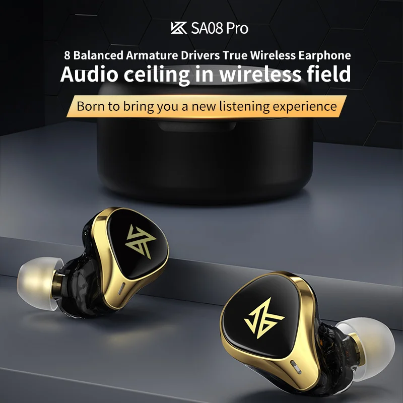 TWS-наушники KZ SA08 Pro с поддержкой Bluetooth и сенсорным управлением (art.: 3920bf9fdfa73) - 3920bf9fdfa73