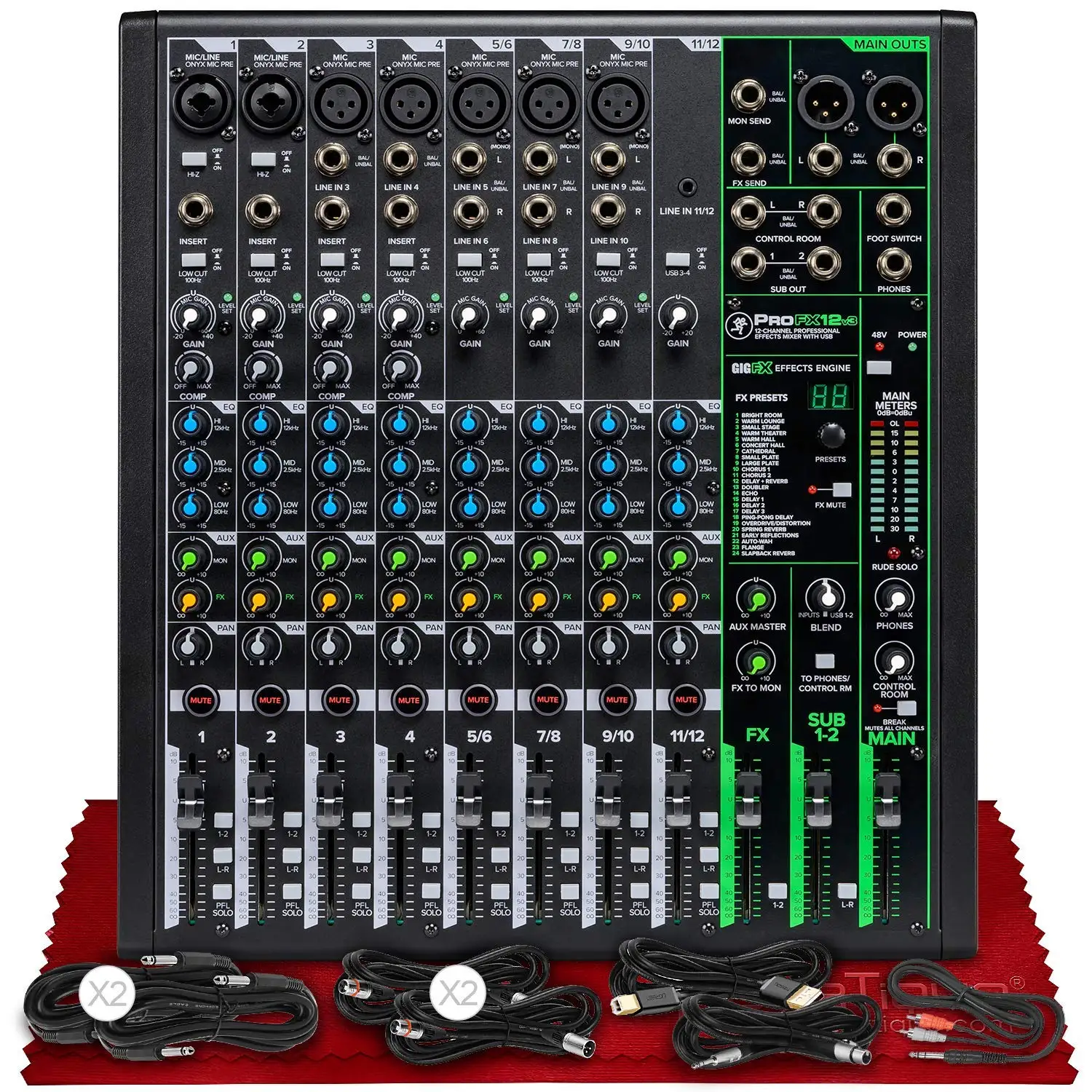 

Большая скидка на Mackie ProFX12v3 12-канальный Миксер с USB и эффектами