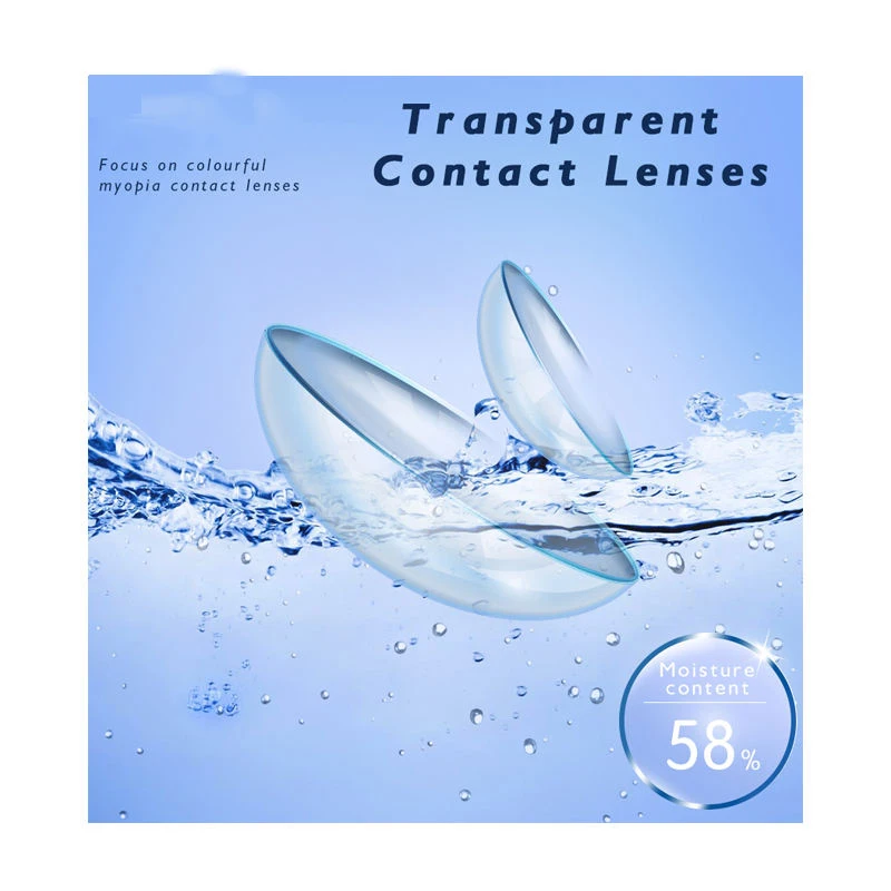 

20pcs Daily Transparent Contact Lenses With Power