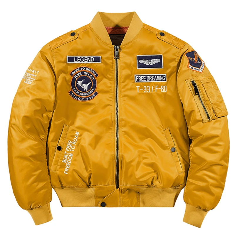 

2022 Autumn Bomber Jacket Men Thick Warm Cotton Liner Flight Pilot Ma-1 Jackets Coats Fashion Hip Hop Streetwear Plus Size 5XL