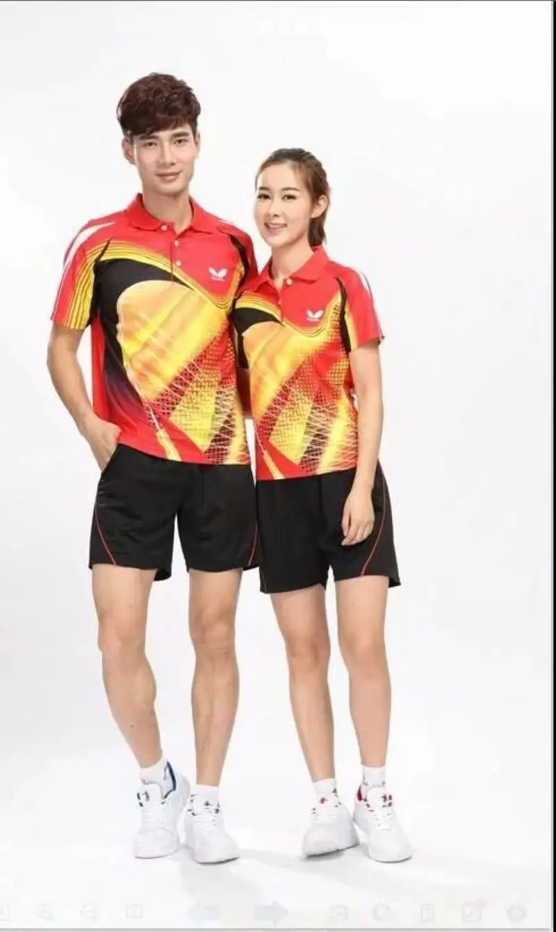 Men & Women Table Tennis Jerseys Badminton Training suit jersey & shorts Set empty Style Short-sleeved Running Wear Tennis