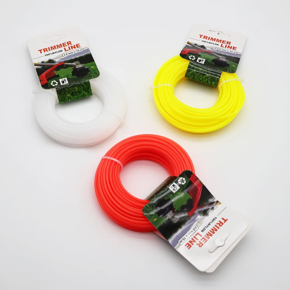 15 м * 2 4 мм нейлоновый триммер для травы веревка кусторез триммерная леска