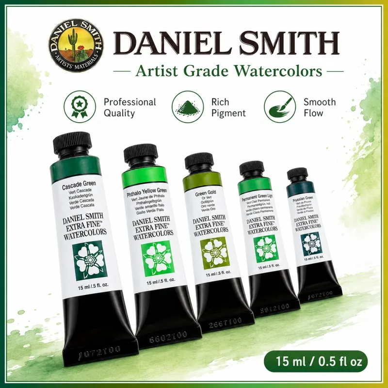 Акварельная краска Daniel Smith DS Extra Fine, 15 мл, профессиональная, серия Green, пигмент для рисования, художественные принадлежности (art.: 3920db13eeb3b) - 3920db13eeb3b