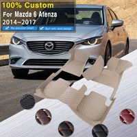 car floor mats for mazda 6 atenza gj1 gl mk3 20142017 leather luxury mat rugs carpet full set interior parts car accessories