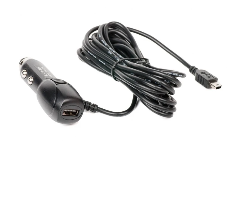 Автомобильное зарядное устройство RECXON AZU-2 прямой разъем - miniUSB длина 3.5 м
