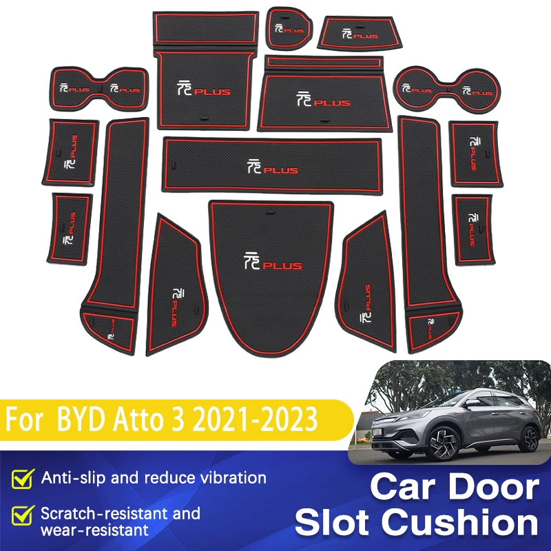 

Car Non-Slip Slot Hole Mat For BYD Atto 3 2021 2022 2023 Auto Anti-dirty Pad Gate Slot Cup Cushion Rubber Pads Car Accessories