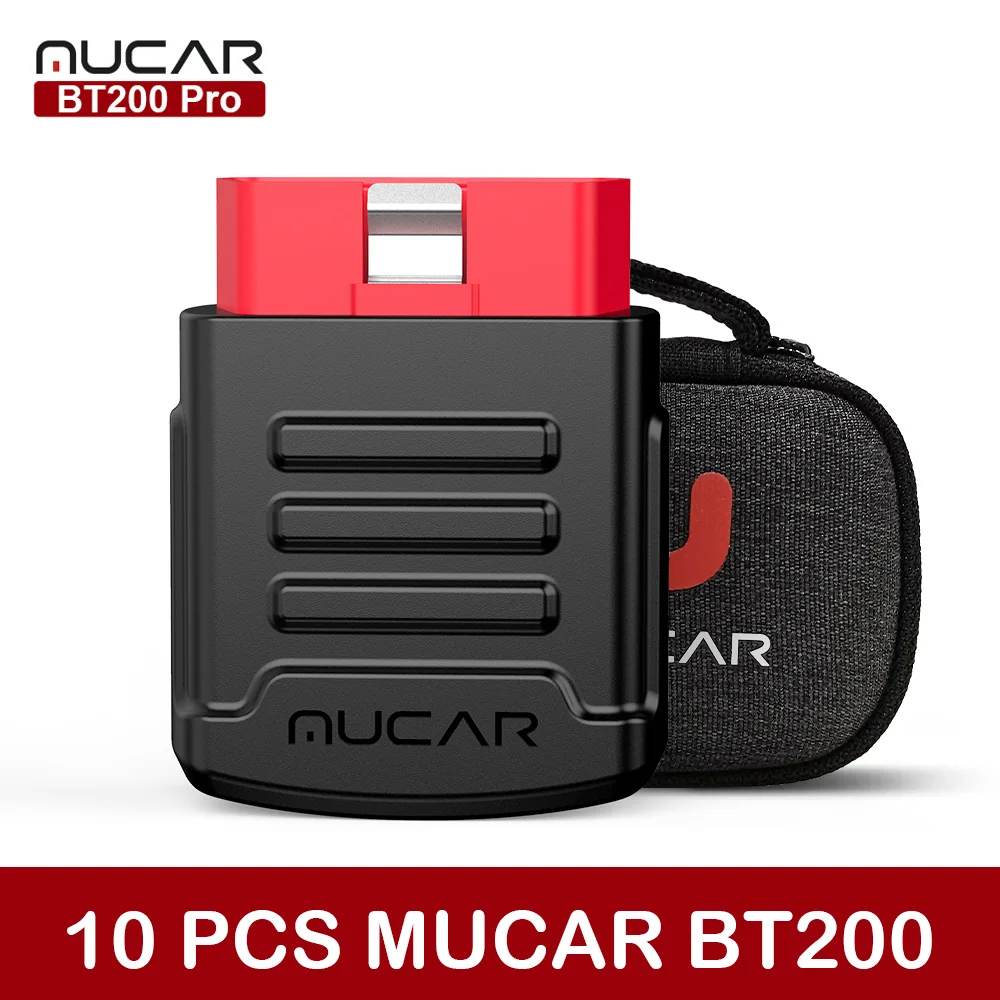 Диагностический сканер MUCAR BT200, прибор для полной диагностики автомобиля, с поддержкой 15 сбросов, BT200 PRO, 10/50 шт.