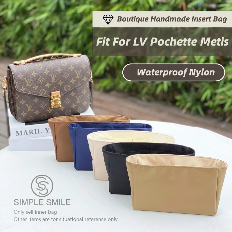 

For LV Pochette Metis Make up Organizer Felt Cloth Handbag Insert Bag Travel Inner Purse Portable Cosmetic Bags