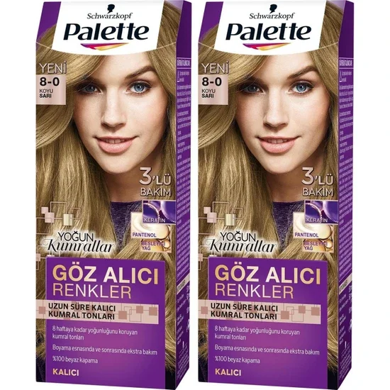 S In Palette Hair Color 8-0 Dark Blonde X 2 Pieces