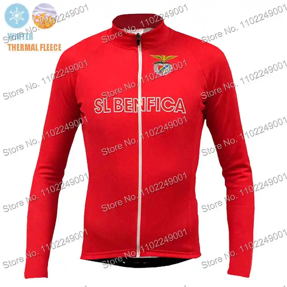 Комплект длиннорукавной майки Benfica Cycling и брюк для велосипеда с термоизоляцией Portugal Pro Team Winter Clothing Men Road Bike Thermal Jacket Bicycle Pants MTB.