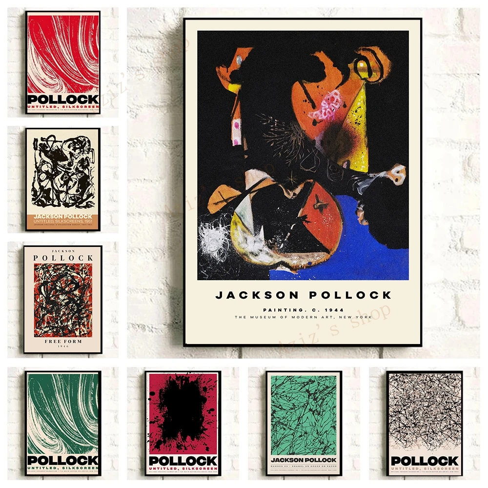 Известный Джексон Поллок современный абстрактный граффити картина печать