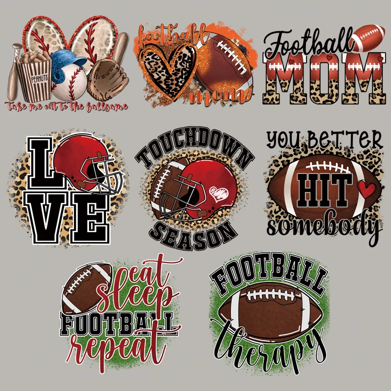

American Football Thermal Patches Garment Diy Craft Supplies Heat Transfer Clothes Appliqued T-Shirt Jeans Iron On Patches NFL