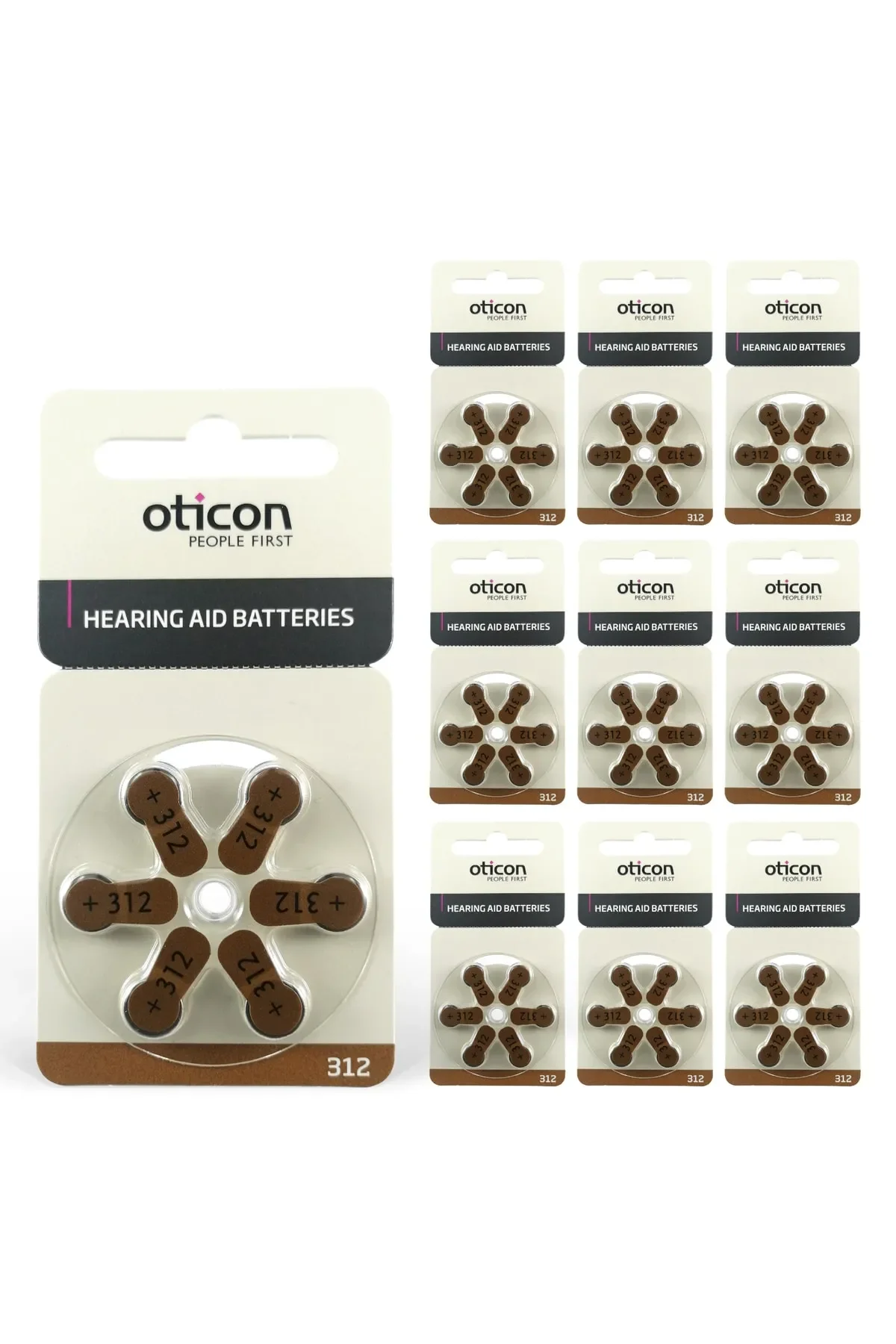 

Oticon 312 Number Hearing Aid Battery (10 Packs X 6 Pieces= 60 Pieces Batteries)