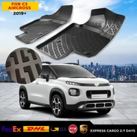 3D Car Floor Liner For Citroen C3 Aircross 2019+ Waterproof Special Foot Pad Fully Surrounded Mat Accessories Rugs Non-slip
