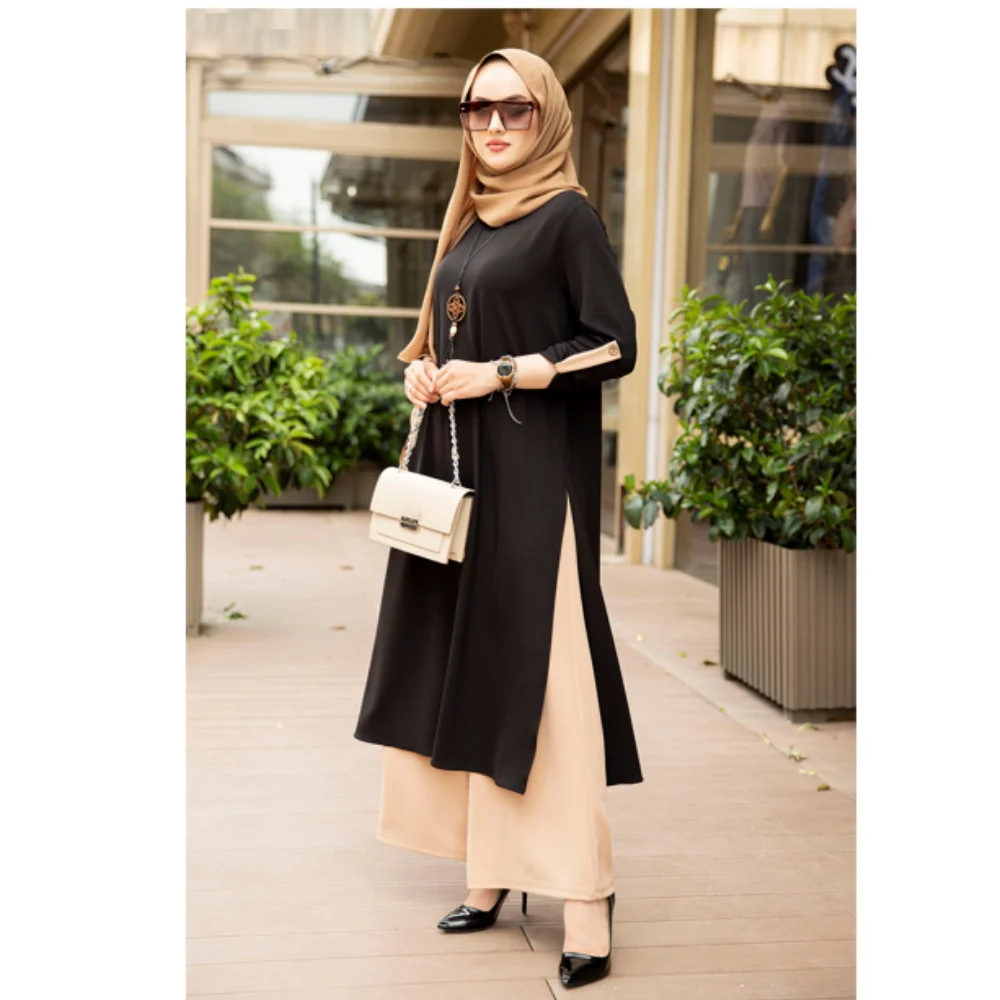 Магнолия 3 Шт. Набор Помощь Мубарак Мусульманин Абая Турция Хиджаб Платье Кафтан