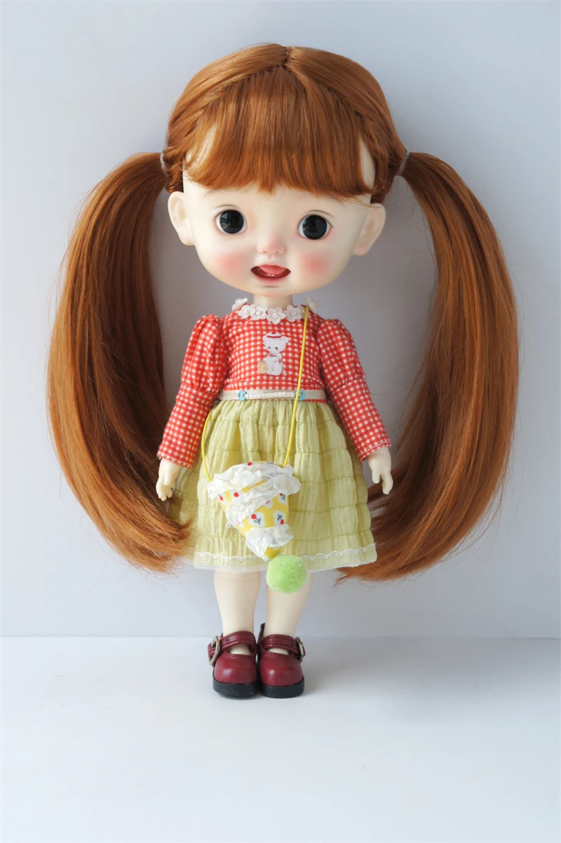 JD818 Новое поступление милый синтетический мохеровый парик BJD костюм YOSD MSD SD Blythe Qbaby