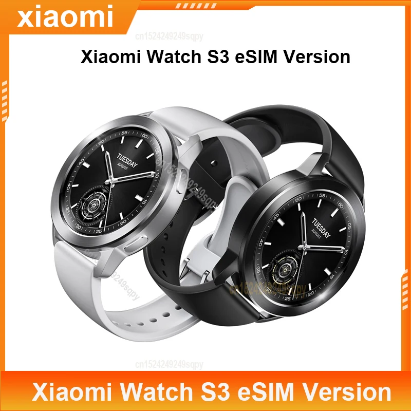 2023 Xiaomi Watch S3 eSIM Version Blood Oxygen Stress Sleep Detection 5ATM Waterproof Sports Tracking Smartwatch S3 Men Women