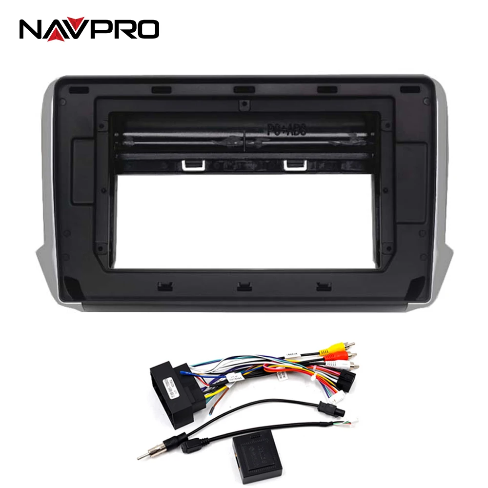 

Рамка/панель для PEUGEOT 3008 и соединительные кабели для установки в центр 9 или 10 дюймов NAVPRO